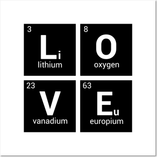 Love Funny Chemistry Mendeleev Posters and Art